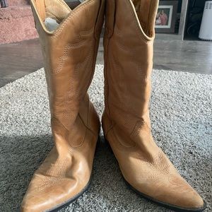 Aldo tan Cowboy Boots